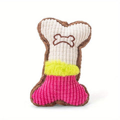 Bone Pet Grinding Teeth Squeaky Plush Toy Durable Chew Toy For Dog