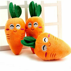 Carrot Pet Teeth Grinding Squeaky Plush Toy for Dogs