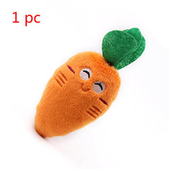 Carrot Pet Teeth Grinding Squeaky Plush Toy for Dogs