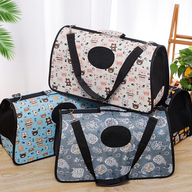 Multicolor Pattern Cat Backpack Oxford Cloth Portable Cat Bag