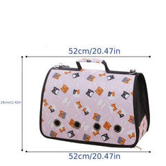 Multicolor Pattern Cat Backpack Oxford Cloth Portable Cat Bag