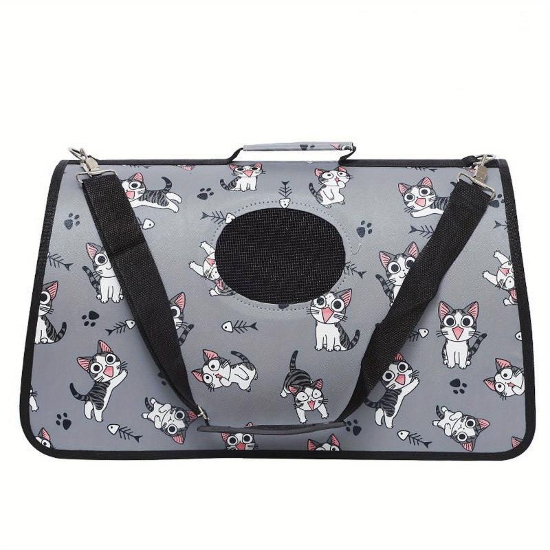 Multicolor Pattern Cat Backpack Oxford Cloth Portable Cat Bag