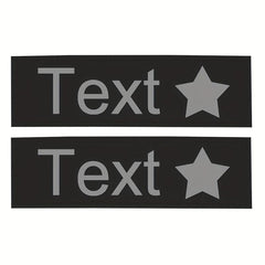 Star Pattern Reflective Letter Dog Harness with Custom Leather Label