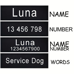 Star Pattern Reflective Letter Dog Harness with Custom Leather Label