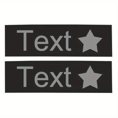 Star Pattern Reflective Letter Dog Harness with Custom Leather Label