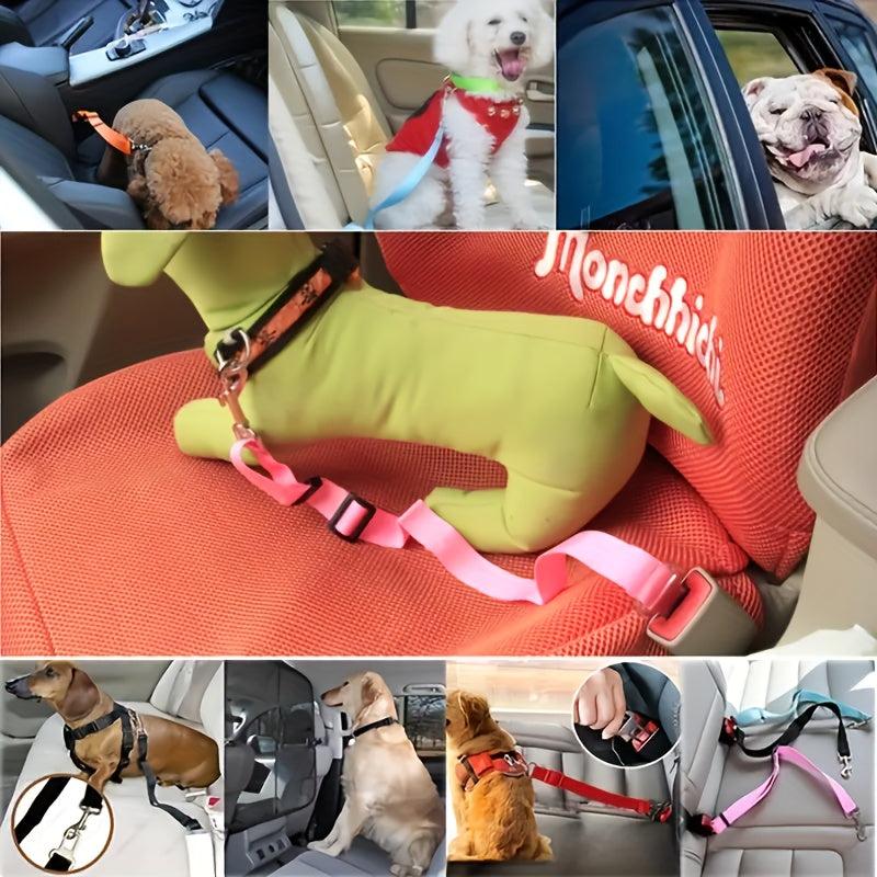 Adjustable Dog Cat Seatbelt Nylon Seat Belt For Outing