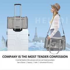 Cat Bag Breathable Pet Carrier Bag Foldable Cat Backpack
