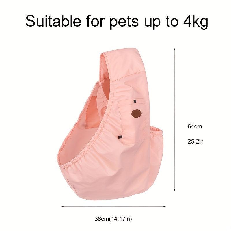 Pet Sling Bag Carrier with Front Pocket and Shoulder Strap