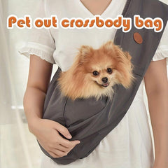 Pet Sling Bag Carrier with Front Pocket and Shoulder Strap
