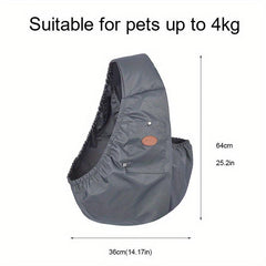 Pet Sling Bag Carrier with Front Pocket and Shoulder Strap