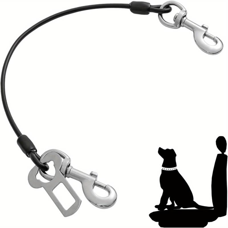 Adjustable Elastic Car Seat Belt for Pets Double Buckle