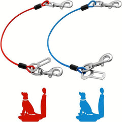 Adjustable Elastic Car Seat Belt for Pets Double Buckle