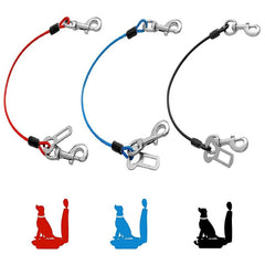 Adjustable Elastic Car Seat Belt for Pets Double Buckle
