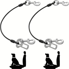 Adjustable Elastic Car Seat Belt for Pets Double Buckle