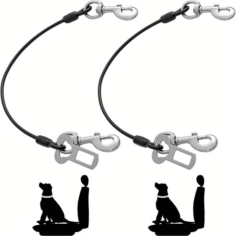 Adjustable Elastic Car Seat Belt for Pets Double Buckle