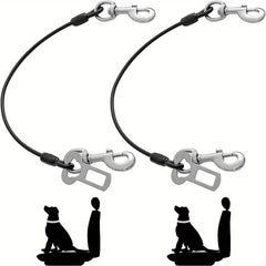 Adjustable Elastic Car Seat Belt for Pets Double Buckle