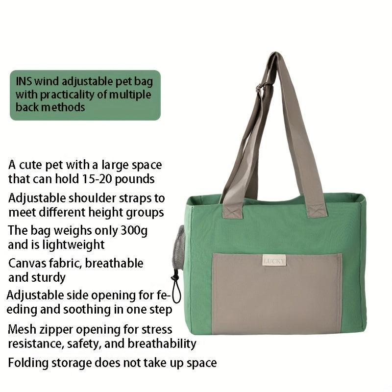 Pet Bag Portable Cat Dog Carrier Bag One Shoulder Canvas Bag