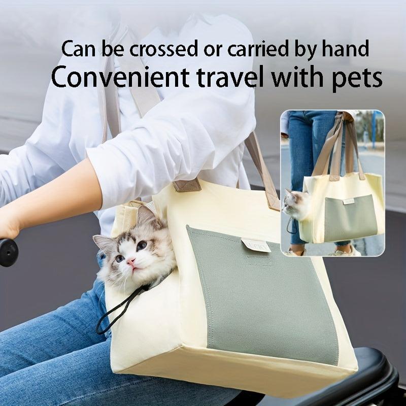 Pet Bag Portable Cat Dog Carrier Bag One Shoulder Canvas Bag
