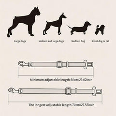 Adjustable Pet Car Seat Belt for Dogs and Cats
