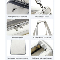 Pet Carrier Bag Cat Travel Bag Transparent Pet Bag Breathable Foldable