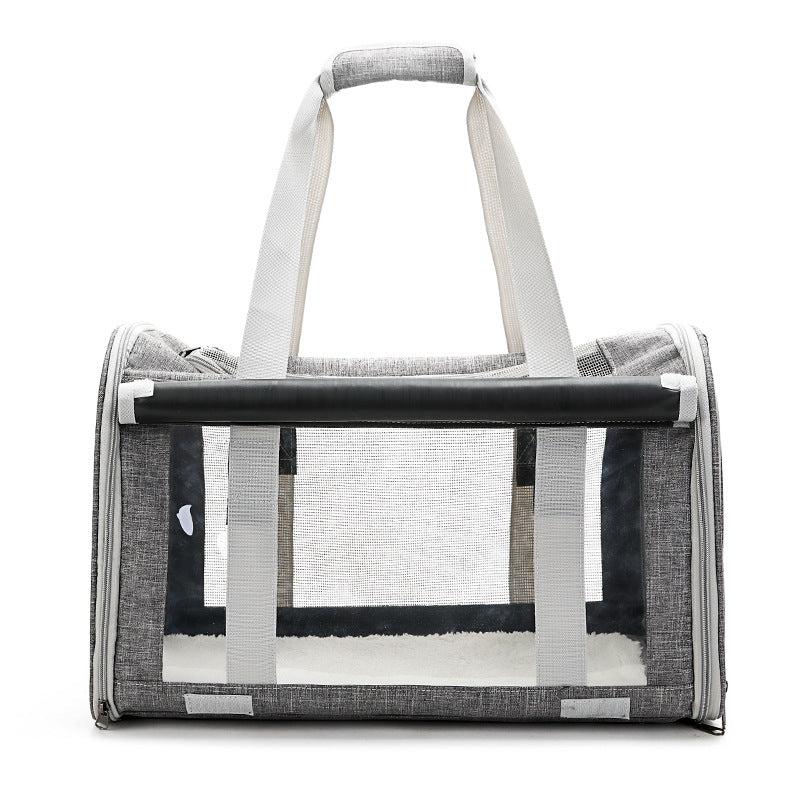 Pet Carrier Bag Cat Travel Bag Transparent Pet Bag Breathable Foldable