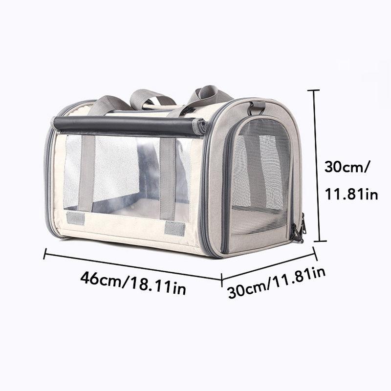 Pet Carrier Bag Cat Travel Bag Transparent Pet Bag Breathable Foldable