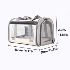 Pet Carrier Bag Cat Travel Bag Transparent Pet Bag Breathable Foldable
