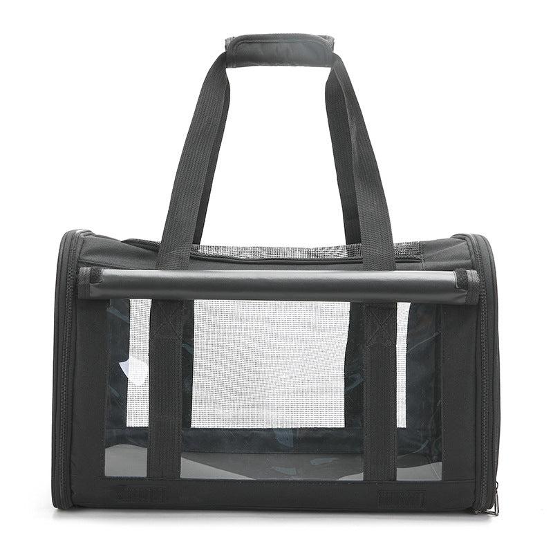 Pet Carrier Bag Cat Travel Bag Transparent Pet Bag Breathable Foldable