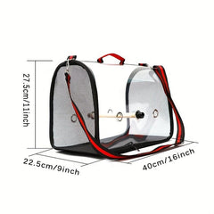 Transparent Cat Shoulder Bird Parrot Carrier Travel Carriers