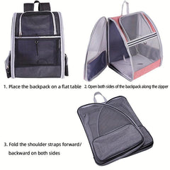 Portable Cat Backpack Carrier for Travel and Outdoor Adventures