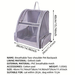 Portable Cat Backpack Carrier for Travel and Outdoor Adventures
