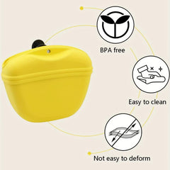 Portable Dog Treat Pouch with Waist Clip - Random Color