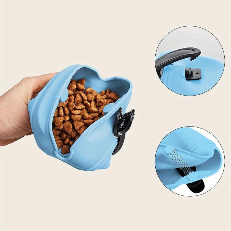 Portable Dog Treat Pouch with Waist Clip - Random Color