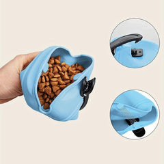 Portable Dog Treat Pouch with Waist Clip - Random Color