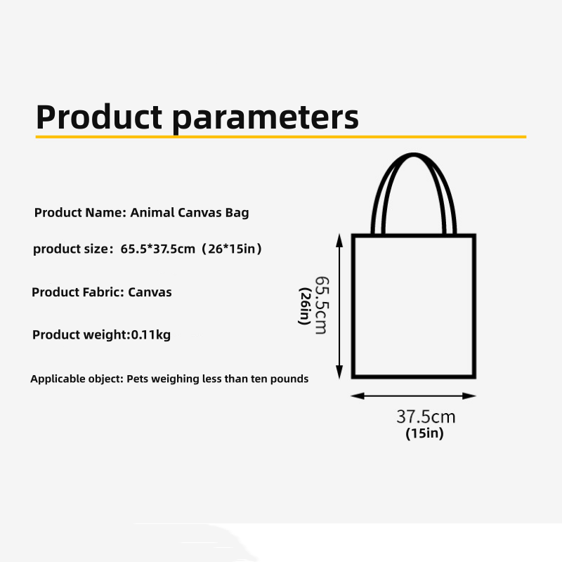 Soft Pet Carrier Bag for Small Dogs and Cats, Hands-Free Outgoing Tote