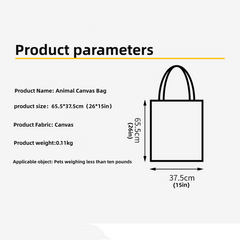 Soft Pet Carrier Bag for Small Dogs and Cats, Hands-Free Outgoing Tote