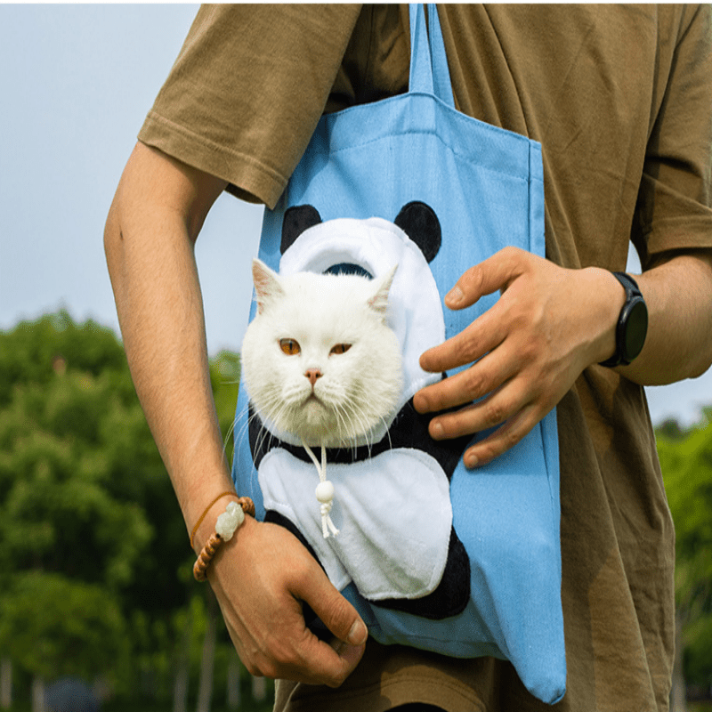 Soft Pet Carrier Bag for Small Dogs and Cats, Hands-Free Outgoing Tote