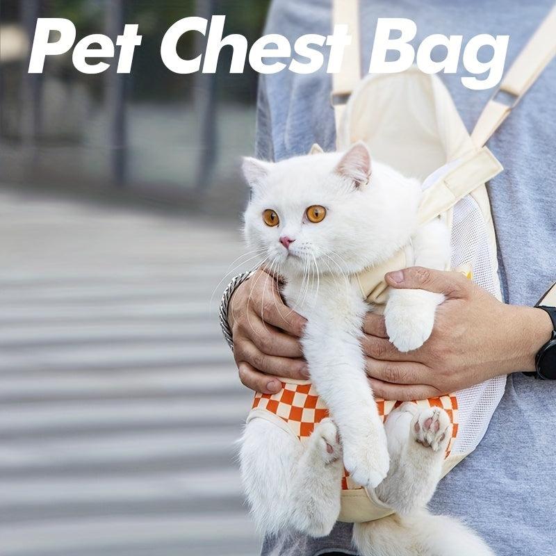Breathable Lightweight Cat Chest Bag Going Out Travel Shoulder Cat Bag