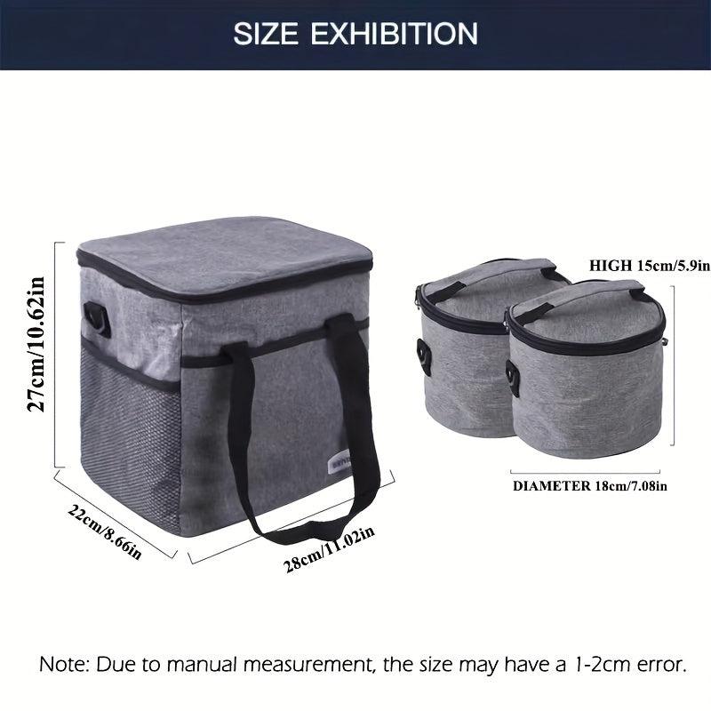 6pcs Pet Travel Bag with Snack Compartment & Training Feeder