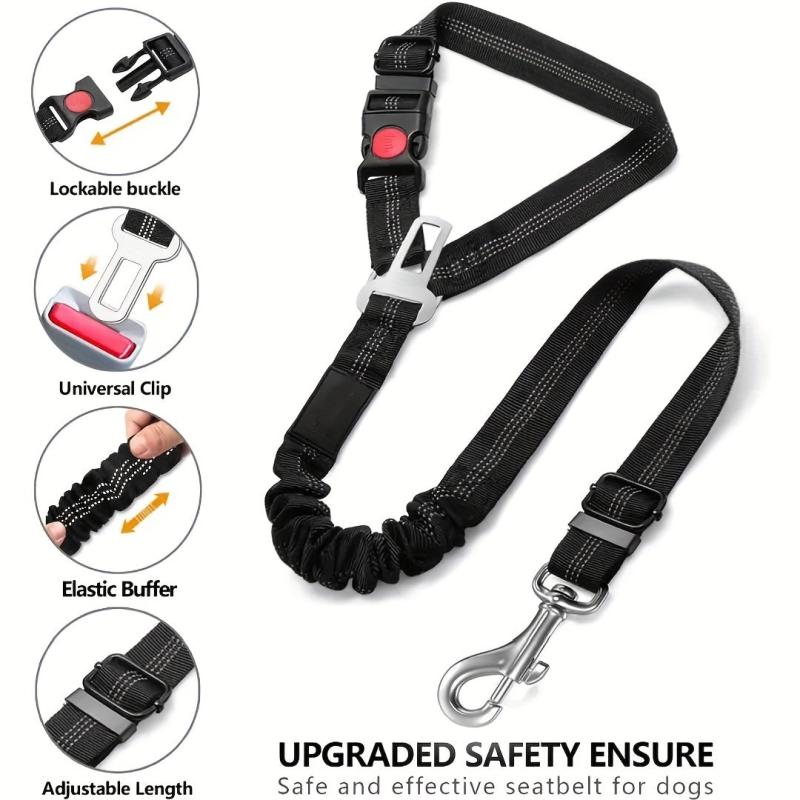 Retractable Dog Car Seat Belt Adjustable Pet Seat Belt