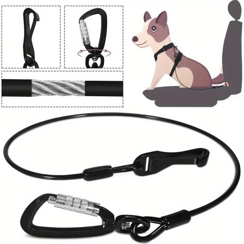 Chew-Proof Steel Dog Safety Belt For Car