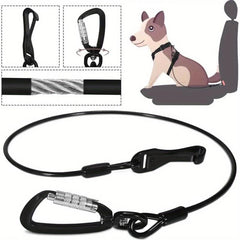 Chew-Proof Steel Dog Safety Belt For Car