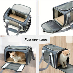Collapsible Pet Carrier with Escape Proof Zipper for Small Pets