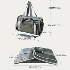 Collapsible Pet Carrier with Escape Proof Zipper for Small Pets