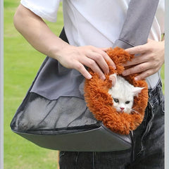 Pet Backpack Carry Bag for Dog or Cat with Padded Strap & Front Pouch
