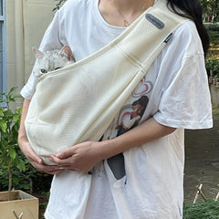 Breathable Pet Sling Carrier for Small Dogs - Portable and Comfortable