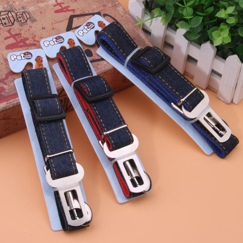 Dog & Cat Car Seat Belt Cowboy Retractable Safety Pet Buckle Leash