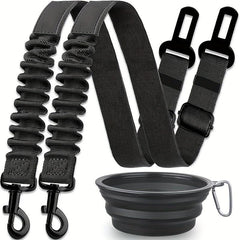 2pcs Dog Car Seat Belt Retractable Traction Rope Walking Leash