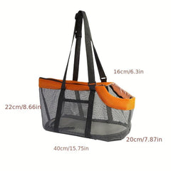 Breathable Pet Handbag for Outdoor Travel, Washable Cat and Dog Carrier Bag
