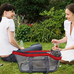 Breathable Pet Handbag for Outdoor Travel, Washable Cat and Dog Carrier Bag